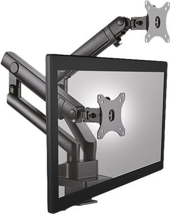 RaidSonic ICY BOX IB-MS314-T - Tischhalterung für 2 Monitore (einstellbarer Doppelarm) - Schwarz - Bildschirmgröße: bis zu 81,3 cm (bis zu 81,30cm (32) ) (IB-MS314-T) von Raidsonic