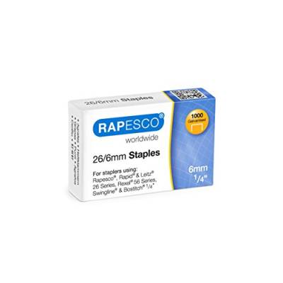 Rapesco S11661Z3 verzinkte Heftklammern, 1000 Stück von Rapesco