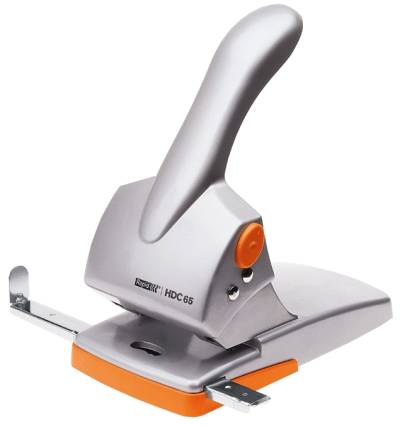 Rapid Registraturlocher Fashion HDC65, silber/orange von Rapid