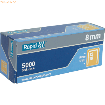 Rapid Tackerklammern Nr. 13 4mm verzinkt VE=5000 Stück von Rapid