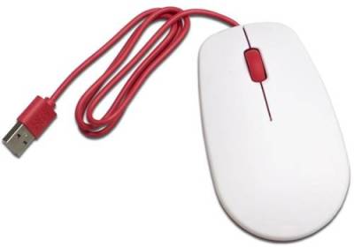 Raspberry Pi® Maus USB Optisch Weiß, Rot 3 Tasten von Raspberry Pi®