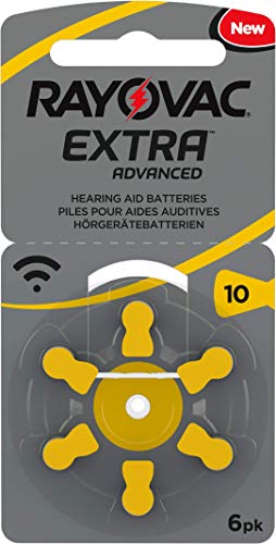30 Rayovac Extra Advanced Nr 10 Hörgerätebatterie Zinc Air (P10 PR70 ZL4) mit 2 Stück LUXTOR® Reinigungstücher für Hörgeräte und Otoplastiken von Rayovac Extra