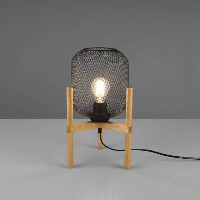 Tischleuchte Calimero mit Dreibein-Holzgestell von Reality Leuchten