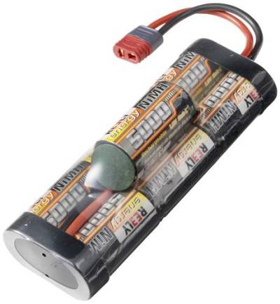 Reely Modellbau-Akkupack (NiMh) 8.4V 5000 mAh Zellen-Zahl: 7 Sub-C Hump T-Stecksystem von Reely