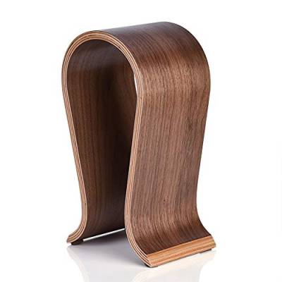 Rehomy Holz Kopfhörer Stehen U-Form Halter Kleiderbügel Holz Headset Schreibtisch Display Regal Rack von Rehomy