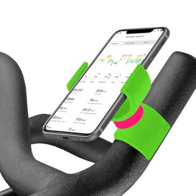 Renimove Handyhalterung Heimtrainer Fahrrad Kompatibel mit Smartphones bis zu 7,5" Sichere und stabile Befestigung 360°-Drehung für optimale Sicht (Grün) von Renimove