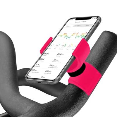 Renimove Handyhalterung Heimtrainer Fahrrad Kompatibel mit Smartphones bis zu 7,5" Sichere und stabile Befestigung 360°-Drehung für optimale Sicht (Rosa) von Renimove