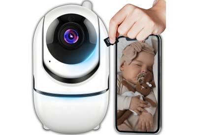 Retoo Babyphone Überwachungskamera Innen schwenkbar 355° Kamera Nachtsicht 1080p, set, Überwachungskamera, Deckenhalterung, 5V-Netzteil, Satz Montagezubehö, Hochwertige Überwachung, Infrarot-LED, Horizontale Bewegung von Retoo