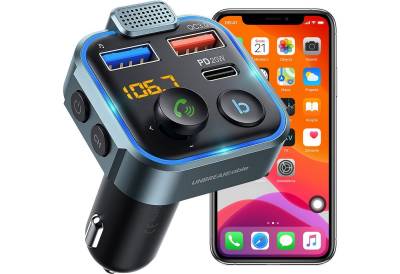 Retoo FM Transmitter Bluetooth 5.0 Auto Radio Freisprecheinrichtung Dual USB Bluetooth-Adapter KFZ-Transmitter 5V, Dualer USB-Anschluss von Retoo