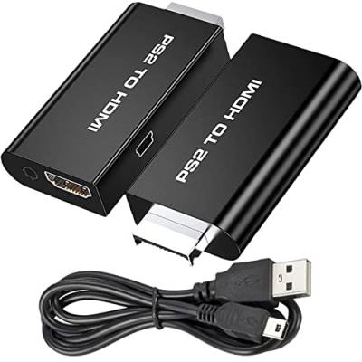 Retoo PS2 zu HDMI Konverter mit Audio 3.5mm, Ausgang für HDTV HDMI Monitor, Signal Wandler für PS2, Audio, Video Adapter Playstation 2, HDMI-Konverter-Adapter, Kopfhörer Audio Buchse von Retoo