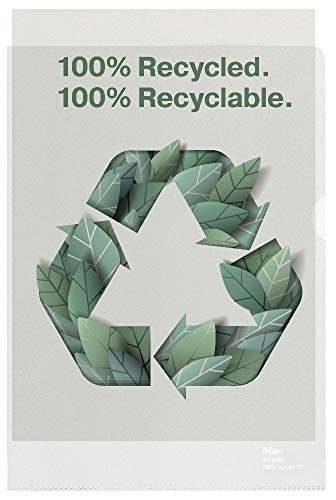 Rexel 100% recycelte Ordner A4, geprägt, extra stark, PP, 100 Mikron, 100 Stück, 2115704 von Rexel
