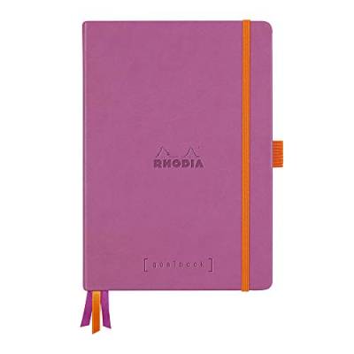 Rhodia 118781C GoalBook (DIN A5, 14,8 x 21 cm, 120 Blatt, dot-Lineatur, 90 g, elegant und praktisch) 1 Stück, Lila von Rhodia