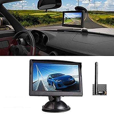 Riloer 170 ° Wireless-Auto-Rückfahrkit HD-Nachtsicht-Rückfahrkamera 5-Zoll-LCD-Monitor von Riloer