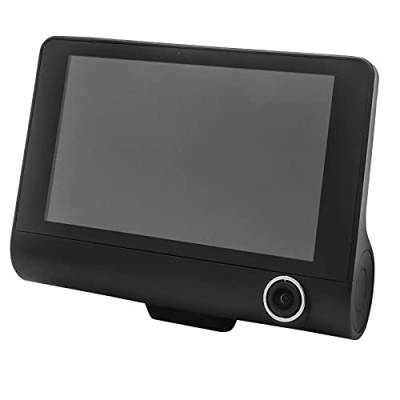 Riloer Dashcam für Autos, vorne, hinten und innen DREI HD-Kameras mit Nachtsicht, 4-Zoll-Bildschirm, Fahrrekorder, G-Sensor, Parküberwachung von Riloer
