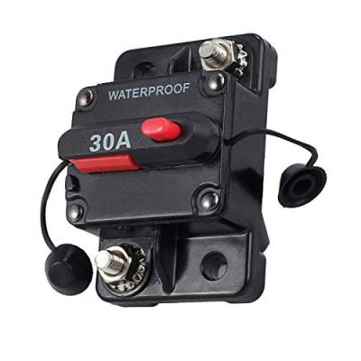Wasserdichter Riloer Manueller Reset Auto Auto Switch Geeignet 30 Ampere 12V-24V DC Für Marine Motor Auto Boot Fahrrad Audio Stereo von Riloer