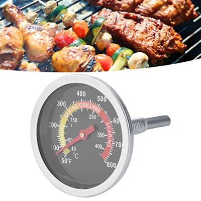 Riuulity BBQ-Thermometer aus Edelstahl, Thermometer Reicht von 50℉ Bis 800℉ Fahrenheit, für Jeden Grill, Grill oder Ofen von Riuulity