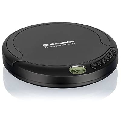 Roadstar tragbarer CD-Player mit Antishock und Autoresume, inkl. Ohrhörer (Wiederaufladbar, Programmierbar, Zufällige Wiedergabe, Titel wiederholen) von Roadstar
