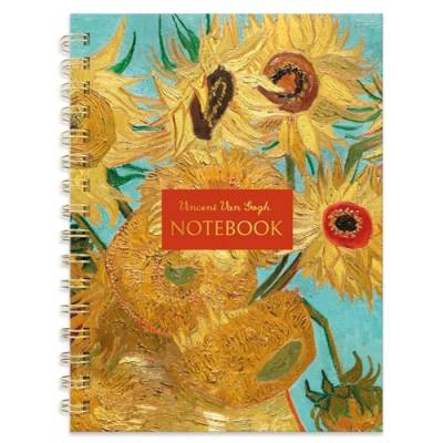 Robert Frederick A5 Notizbuch mit Trennblättern, verdrahtet mit Trennblättern, Motiv: Van Gogh Sonnenblumen von Robert Frederick