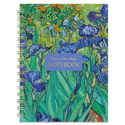 Robert Frederick A5 Notizbuch mit Trennblättern, verkabelt mit Trennblättern, Design Van Gogh Iris von Robert Frederick