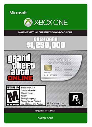 Grand Theft Auto Online | GTA V Great White Shark Cash Card | 1,250,000 GTA-Dollars | Xbox One Download Code von Rockstar Games