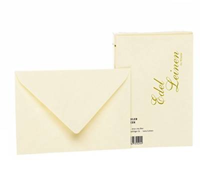 Edelleinen - Briefumschlagpack 20/ DIN C6 Sf., ivory Leinen von Rössler