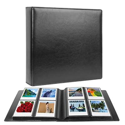 192 Taschen Fotoalbum für Fujifilm Instax Wide 300, Für Polaroid OneStep/Polaroid POP/Polaroid Originals 600/Polaroid SX70 Kamera 3.5x4.5 Zoll Foto, i-Type Film Album (Schwarz) von Ruibytree