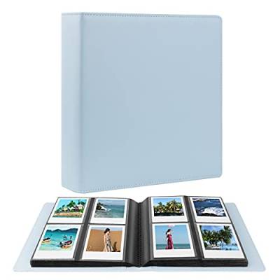 192 Taschen Fotoalbum für Fujifilm Instax Wide 300, Für Polaroid OneStep/Polaroid POP/Polaroid Originals 600/Polaroid SX70 Kamera 3.5x4.5 Zoll Foto, i-Type Film Album (blau) von Ruibytree