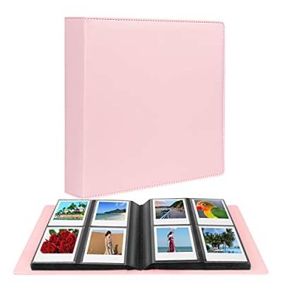 192 Taschen Fotoalbum für Fujifilm Instax Wide 300, Polaroid OneStep/Polaroid POP/Polaroid Originals 600/Polaroid SX70 Kamera 3.5x4.5 Zoll Foto, i-Type Film Album (Rosa) von Ruibytree