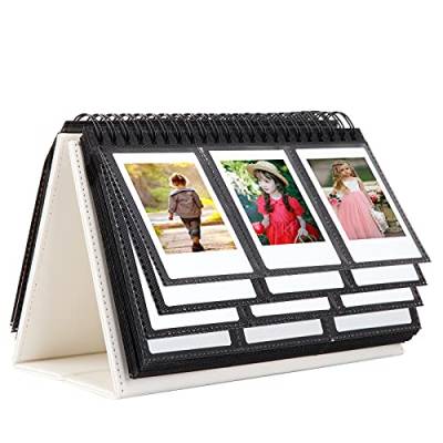 96 Taschen Tisch-Mini-Fotoalbum für Fuji Instax Mini 12/Mini 11/Mini 9/Mini 40/Mini EVO, Polaroid Z2300/Polaroid PIC-300P/Polaroid Z2300/Polaroid Snap Film, 2X3 Zoll Namenskarte (Weiß) von Ruibytree