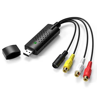 Rybozen USB 2.0 Audio Video Grabber Konverter-VHS Digitalisieren und bearbeiten Sie Videos von jeder analogen Quelle einschließlich VCR VHS DVD Video Rekorder für für Windows11/10/8/7/Mac von Rybozen