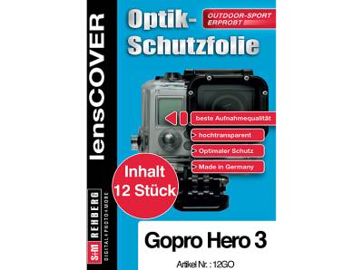 S+M lensCOVER für GoPro Hero3 12er 12GO, Optik Schutzfolie, Transparent von S+M