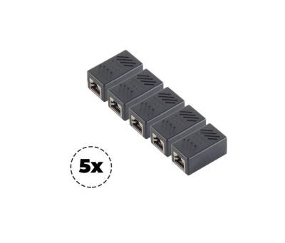 S/CONN maximum connectivity® 5x Cat. 6A Kabelverbinder 2xRJ45 Buchse Vollgeschirmt Netzwerk-Adapter von S/CONN maximum connectivity®
