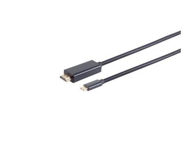 S/CONN maximum connectivity® HDMI A Stecker auf USB 3.1 Typ C Stecker, 60Hz, 3m USB-Kabel, (300 cm) von S/CONN maximum connectivity®