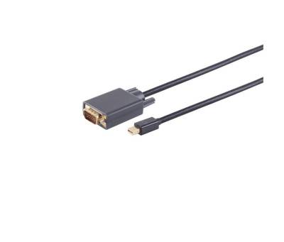 S/CONN maximum connectivity® Mini Displayport Stecker 1.2 auf VGA Stecker Video-Kabel, (100 cm) von S/CONN maximum connectivity®