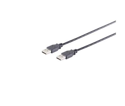 S/CONN maximum connectivity® USB-A Verbindungskabel, 2.0, schwarz USB-Kabel, (180,00 cm) von S/CONN maximum connectivity®