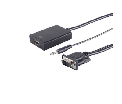S/CONN maximum connectivity® VGA Stecker /HDMI A Buchse + 3,5mm Klinke 0,15m HDMI-Adapter von S/CONN maximum connectivity®
