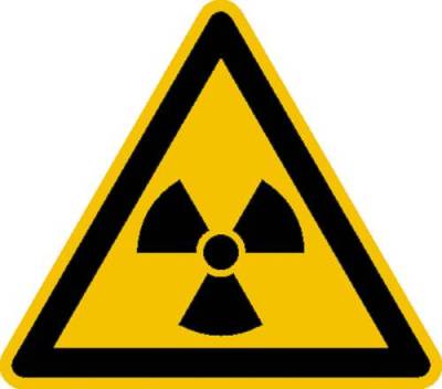 Warnschild Radioaktive Stoffe oder ionisierende Strahlung Folie selbstklebend 315mm ISO 7010 1St. von SAFETYMARKING
