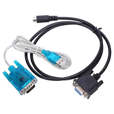 USB-zu-232-Kabel, SPS-Kommunikationskabel, dedizierter runder MD8-Anschluss, DVP-Schwarz, serieller USB-Adapter, für Datenübertragung, Drucker von SALUTUYA