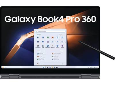 SAMSUNG Galaxy Book4 Pro 360, Notebook, mit 16 Zoll Display Touchscreen, Intel® Evo™ Plattform, Core™ Ultra 5 125H Prozessor, GB RAM, 512 SSD, Arc® GPU, Moonstone Gray, Windows 11 Home (64 Bit) von SAMSUNG