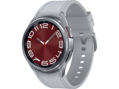SAMSUNG Galaxy Watch 6 Classic 43 mm Smartwatch Kunstleder, S/M, Silver von SAMSUNG