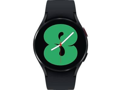 SAMSUNG Galaxy Watch4, BT, 40 mm Smartwatch Aluminium Fluorkautschuk, S/M (130 - 190 mm), Black von SAMSUNG