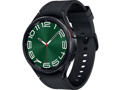 SAMSUNG Galaxy Watch6 Classic 47 mm Smartwatch Kunstleder, M/L, Black von SAMSUNG