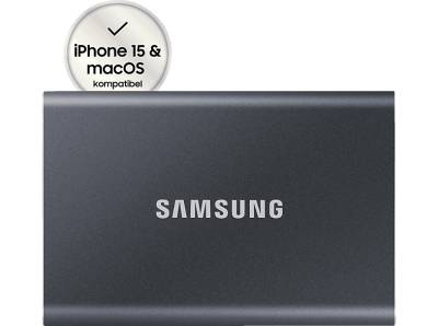 SAMSUNG Portable SSD T7 PC/Mac Festplatte, 2 TB SSD, extern, Titan grey von SAMSUNG