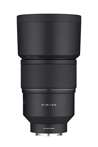 Samyang SYIO13518-E F1.8 AF Vollformat-Autofokus-Teleobjektiv für Sony E-Mount-Kameras, Schwarz von SAMYANG