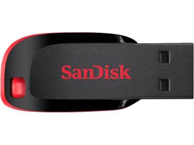 SANDISK Cruzer Blade USB-Stick, 128 GB, Schwarz/Rot von SANDISK