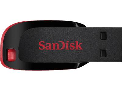 SANDISK Cruzer Blade USB-Stick, 64 GB, 15 MB/s, Rot von SANDISK