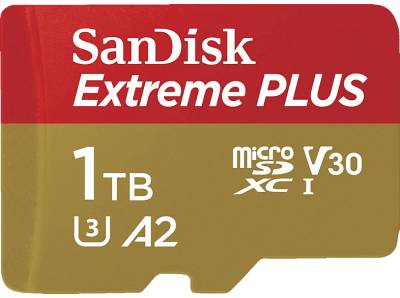 SANDISK Elite Extreme® PLUS UHS-I, Micro-SDXC Speicherkarte, 1 TB, 200 MB/s von SANDISK