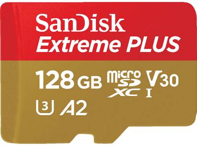 SANDISK Elite Extreme® PLUS UHS-I, Micro-SDXC Speicherkarte, 128 GB, 200 MB/s von SANDISK