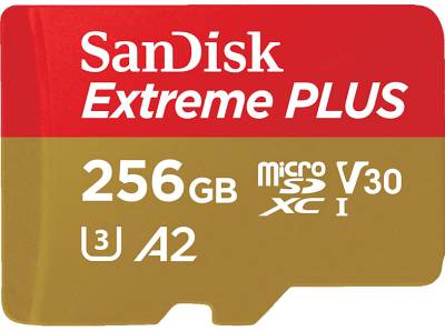 SANDISK Elite Extreme® PLUS UHS-I, Micro-SDXC Speicherkarte, 256 GB, 200 MB/s von SANDISK