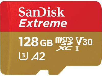 SANDISK Extreme® UHS-I, Micro-SDXC Speicherkarte, 128 GB, 190 MB/s von SANDISK